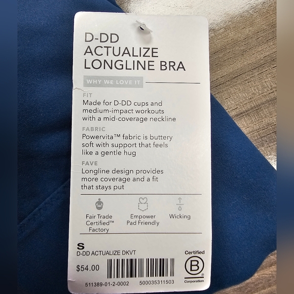 Athleta Longline Actualize Bra Size D-DD Small - Picture 5 of 6